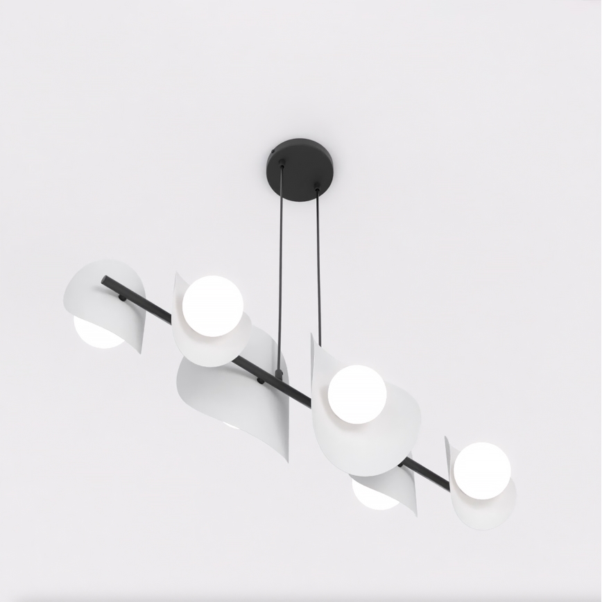 Lampadario a cavo ELEMENTI 6xG9/8W/230V grigio