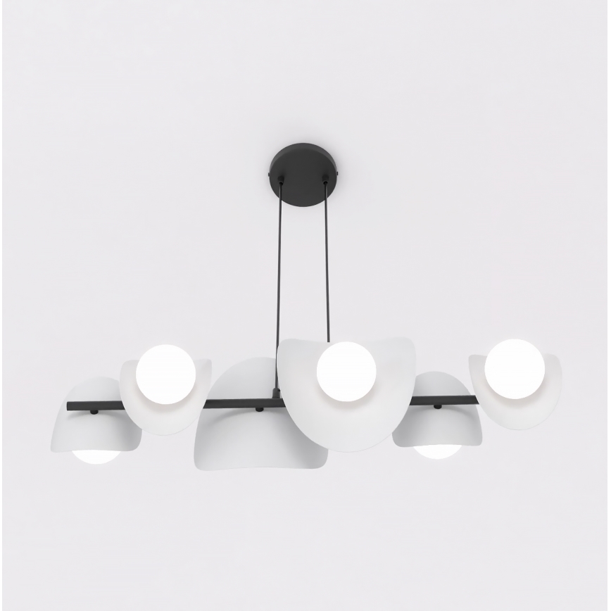 Lampadario a cavo ELEMENTI 6xG9/8W/230V grigio