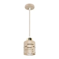 Lampadario a cavo ELEN 1xE27/35W/230V beige/oro