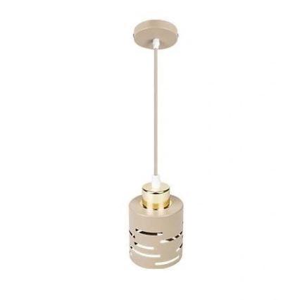 Lampadario a cavo ELEN 1xE27/35W/230V beige/oro