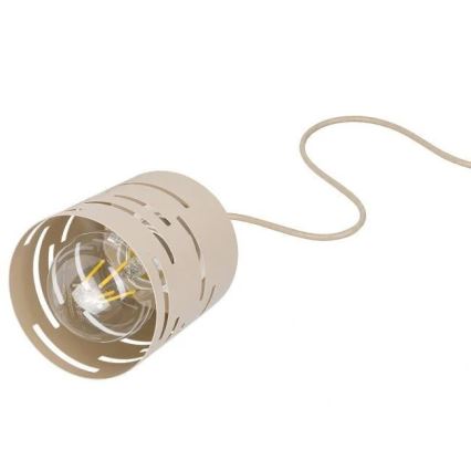 Lampadario a cavo ELEN 1xE27/35W/230V beige/oro