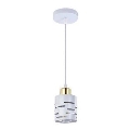 Lampadario a cavo ELEN 1xE27/35W/230V bianco/oro
