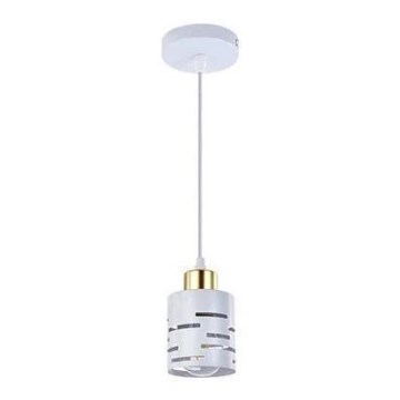 Lampadario a cavo ELEN 1xE27/35W/230V bianco/oro
