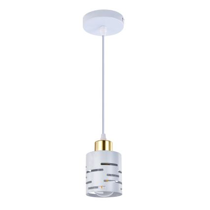 Lampadario a cavo ELEN 1xE27/35W/230V bianco/oro