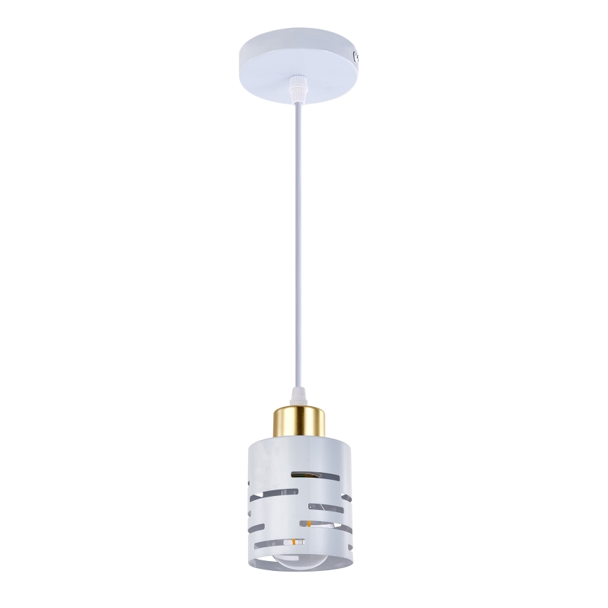 Lampadario a cavo ELEN 1xE27/35W/230V bianco/oro