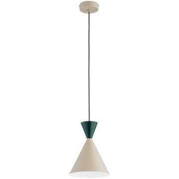 Lampadario a cavo ENTORI 1xE27/15W/230V beige/verde
