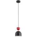 Lampadario a cavo ENTORI 1xE27/15W/230V nero/rosso
