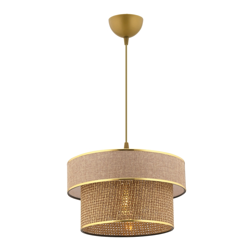 Lampadario a cavo ERO 1xE27/60W/230V marrone/oro
