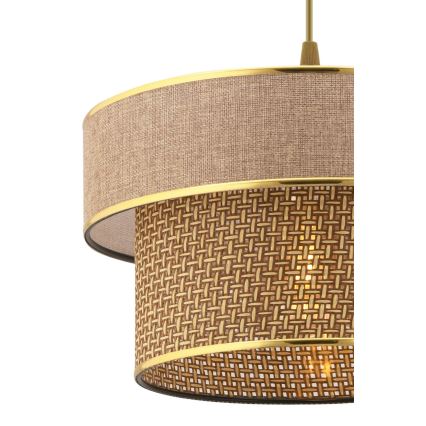 Lampadario a cavo ERO 1xE27/60W/230V marrone/oro
