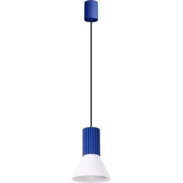 Lampadario a cavo ESTRIA 1xE14/10W/230V Ø 14 cm, blu