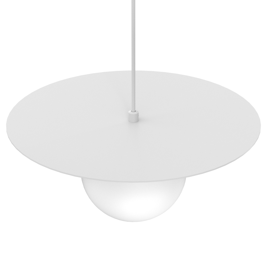 Lampadario a cavo FLAT 1xE27/15W/230V bianco
