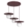 Lampadario a cavo FLAT 3xE27/15W/230V bordeaux