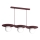 Lampadario a cavo FLAT 3xE27/15W/230V borgogna