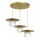 Lampadario a cavo FLAT 3xE27/15W/230V dorato