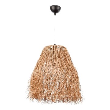 Lampadario a cavo FRINGE 1xE27/40W/230V in rafia