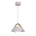 Lampadario a cavo FUNDA 1xE27/15W/230V crema