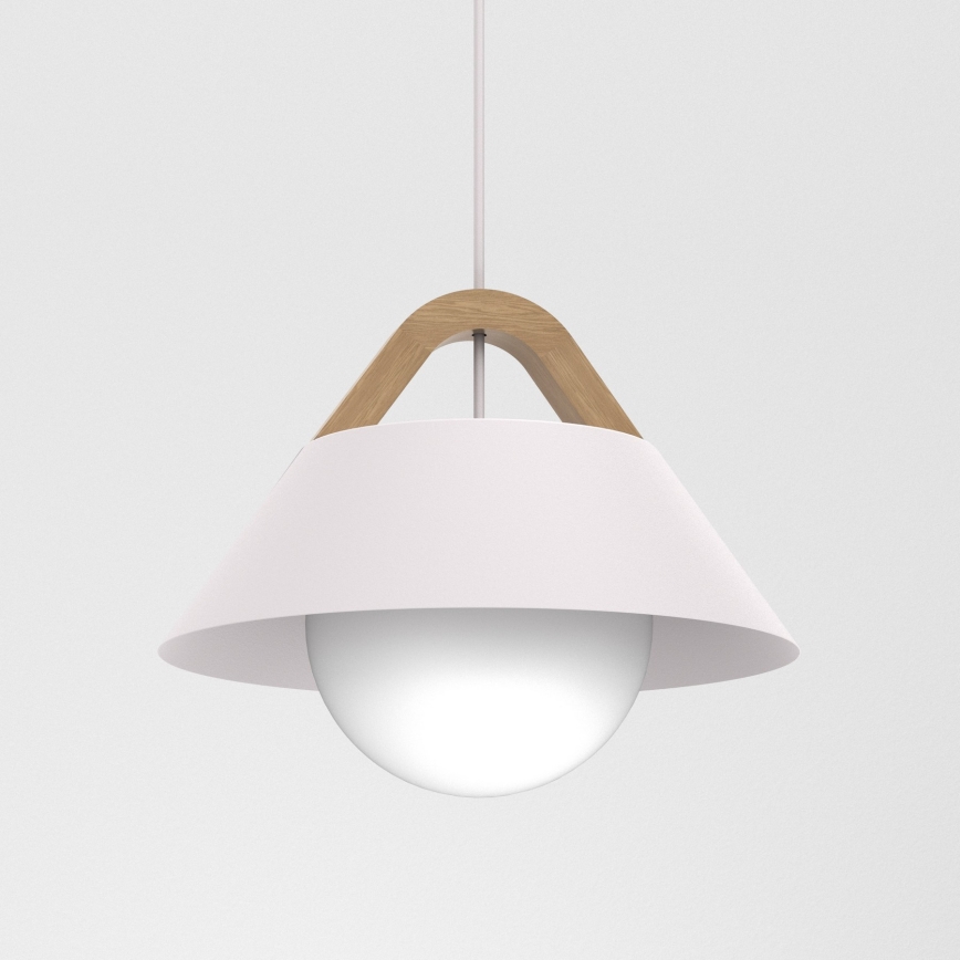 Lampadario a cavo FUNDA 1xE27/15W/230V crema