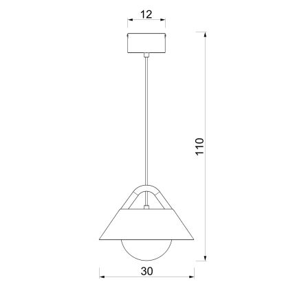 Lampadario a cavo FUNDA 1xE27/15W/230V crema