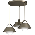 Lampadario a cavo FUNDA 3xE27/15W/230V bronzo