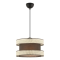 Lampadario a cavo HALO 1xE27/60W/230V marrone/crema