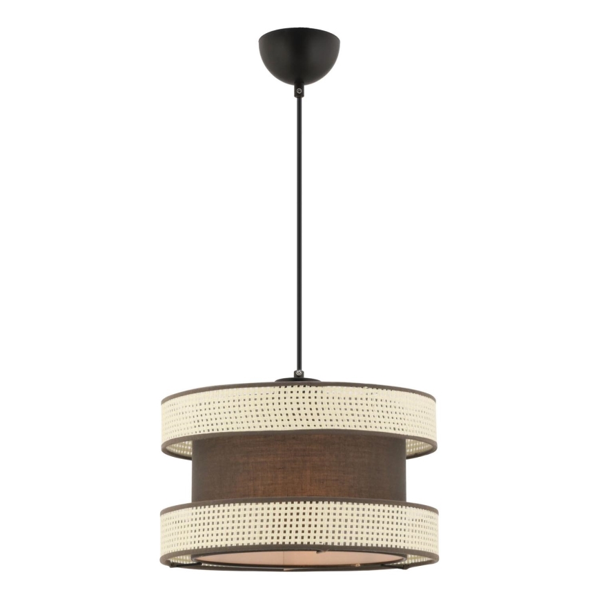 Lampadario a cavo HALO 1xE27/60W/230V marrone/crema