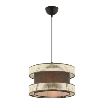Lampadario a cavo HALO 1xE27/60W/230V marrone/crema
