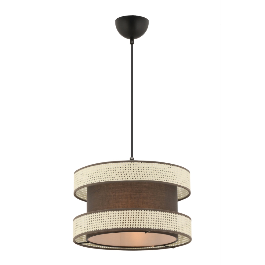 Lampadario a cavo HALO 1xE27/60W/230V marrone/crema