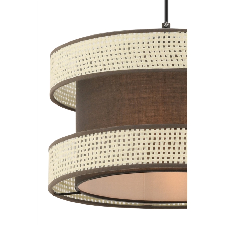 Lampadario a cavo HALO 1xE27/60W/230V marrone/crema