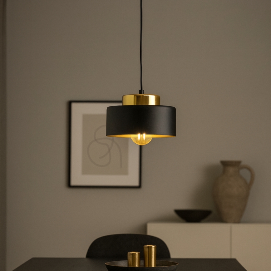 Lampadario a cavo IGNIA 1xE27/60W/230V, nero