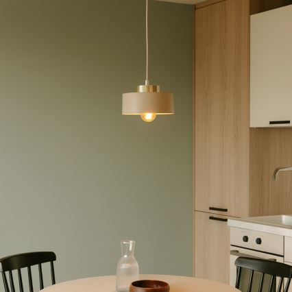 Lampadario a cavo IGNIA 1xE27/60W/230V tortora