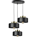 Lampadario a cavo IGNIA 3xE27/60W/230V nero