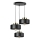 Lampadario a cavo IGNIA 3xE27/60W/230V nero