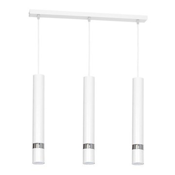 Lampadario a cavo JOKER 3xGU10/25W/230V bianco/cromo lucido