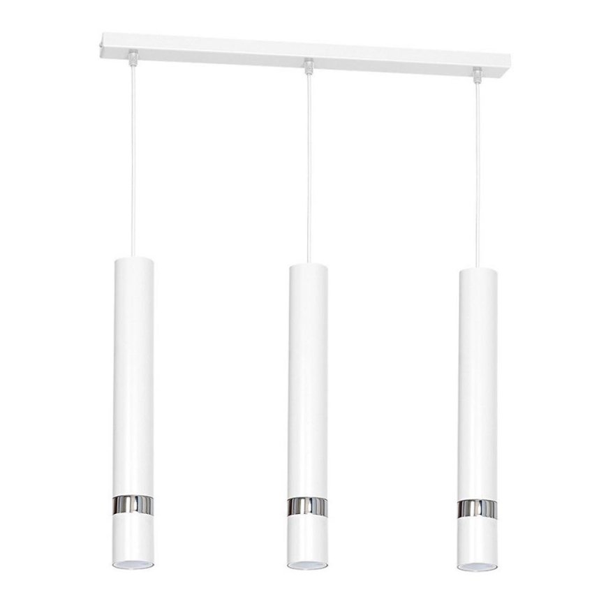 Lampadario a cavo JOKER 3xGU10/25W/230V bianco/cromo lucido