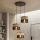 Lampadario a cavo KARBON 3xE27/15W/230V nero/marrone
