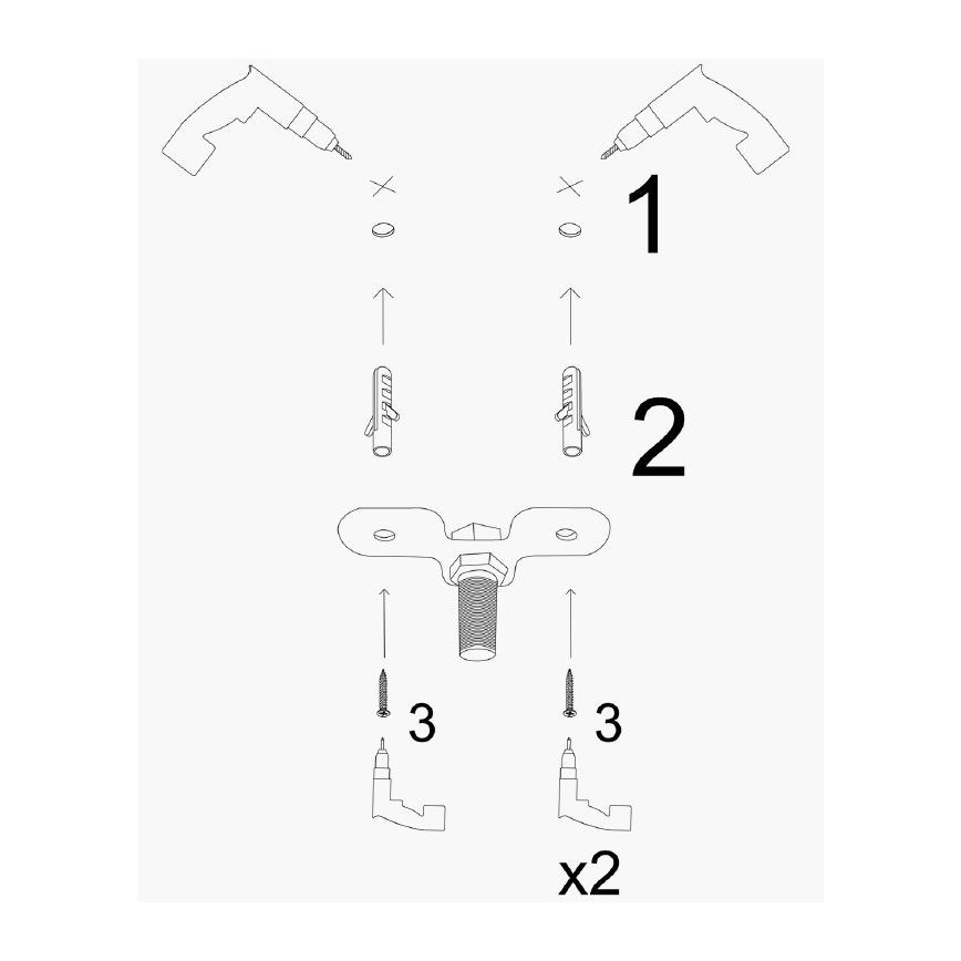 Lampadario a cavo KEM 7xE27/40W/230V dorato