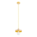 Lampadario a cavo LARSO 1xE27/15W/230V giallo/beige