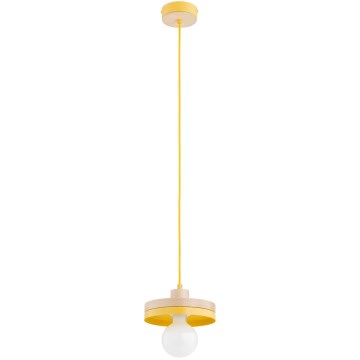 Lampadario a cavo LARSO 1xE27/15W/230V giallo/beige