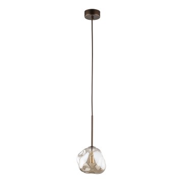 Lampadario a cavo LAVA 1xG9/8W/230V bronzo/beige fumé