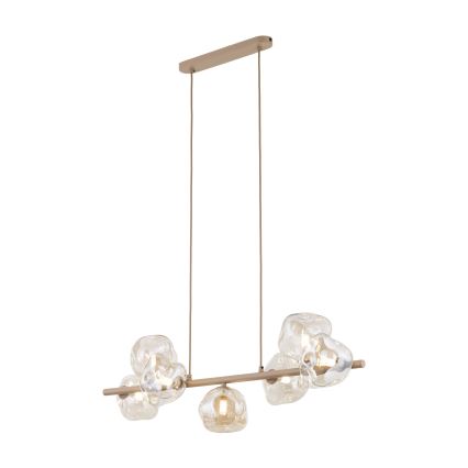 Lampadario a cavo LAVA 7xG9/8W/230V beige/beige fumé