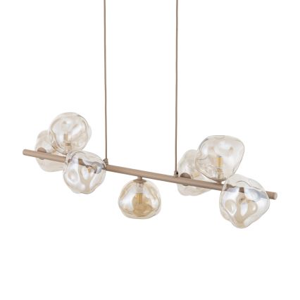 Lampadario a cavo LAVA 7xG9/8W/230V beige/beige fumé