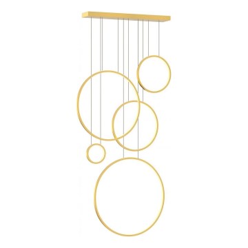 Lampadario a cavo LED SATURNO LED/100W/230V dorato