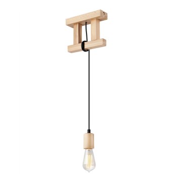 Lampadario a cavo LEON 1xE27/60W/230V faggio