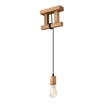 Lampadario a cavo LEON 1xE27/60W/230V faggio