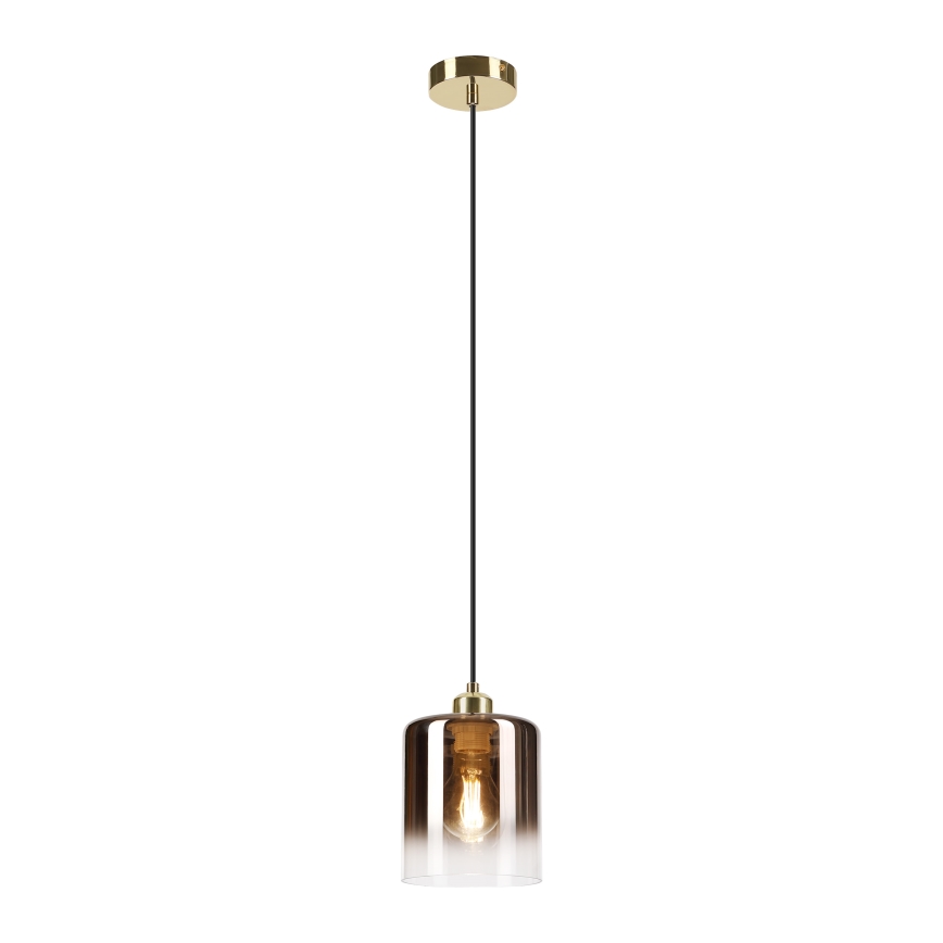 Lampadario a cavo LIAH 1xE27/15W/230V dorato/marrone fumé