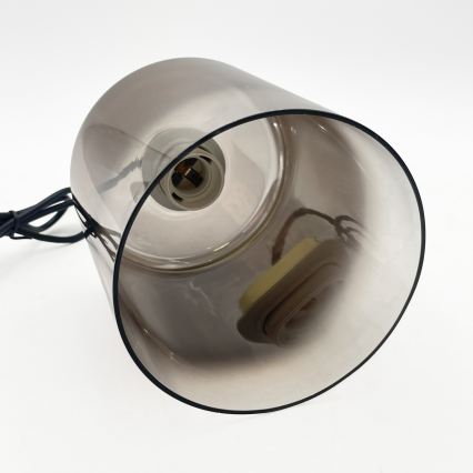 Lampadario a cavo LIAH 1xE27/15W/230V dorato/marrone fumé