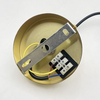 Lampadario a cavo LIAH 1xE27/15W/230V dorato/marrone fumé