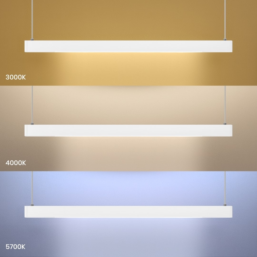 Lampadario a cavo LINEA LED/36W/230V 3000/4000/5700K CRI 90 bianco