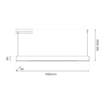 Lampadario a cavo LINEA LED/36W/230V 3000/4000/5700K CRI 90 bianco