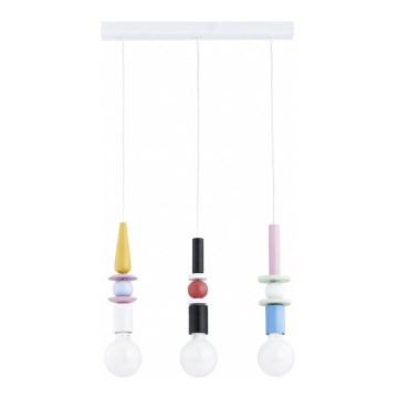 Lampadario a cavo LUMIO 3xE27/15W/230V multicolore